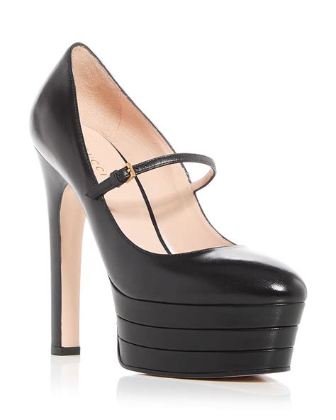 Gucci Women's Platform High Heel Mary Jane Pumps